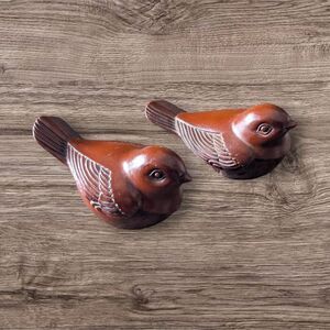 VINTAGE - Crowning Touch Collections - Set of Two Bird Resin Figurines
